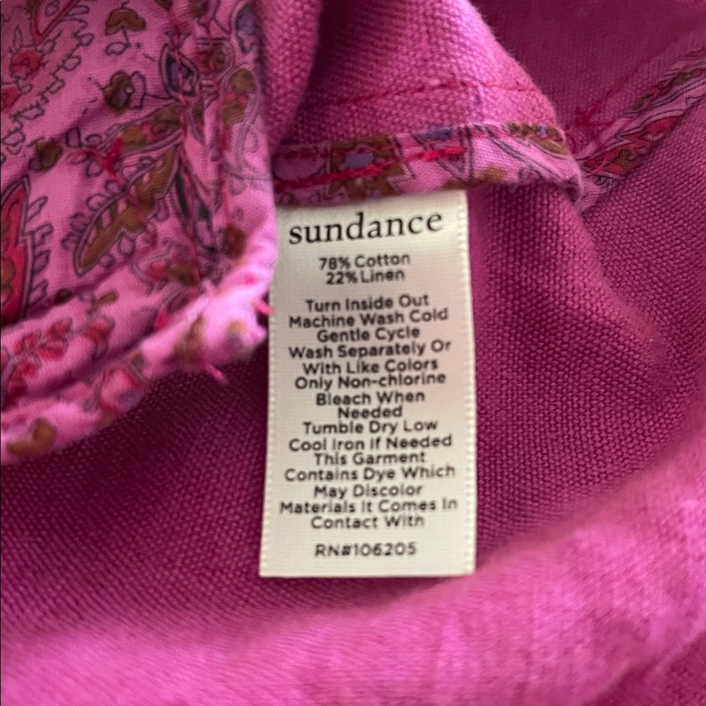 Sundance Pink Houndstooth Women's Linen Blend Blazer - Picture 5 of 6